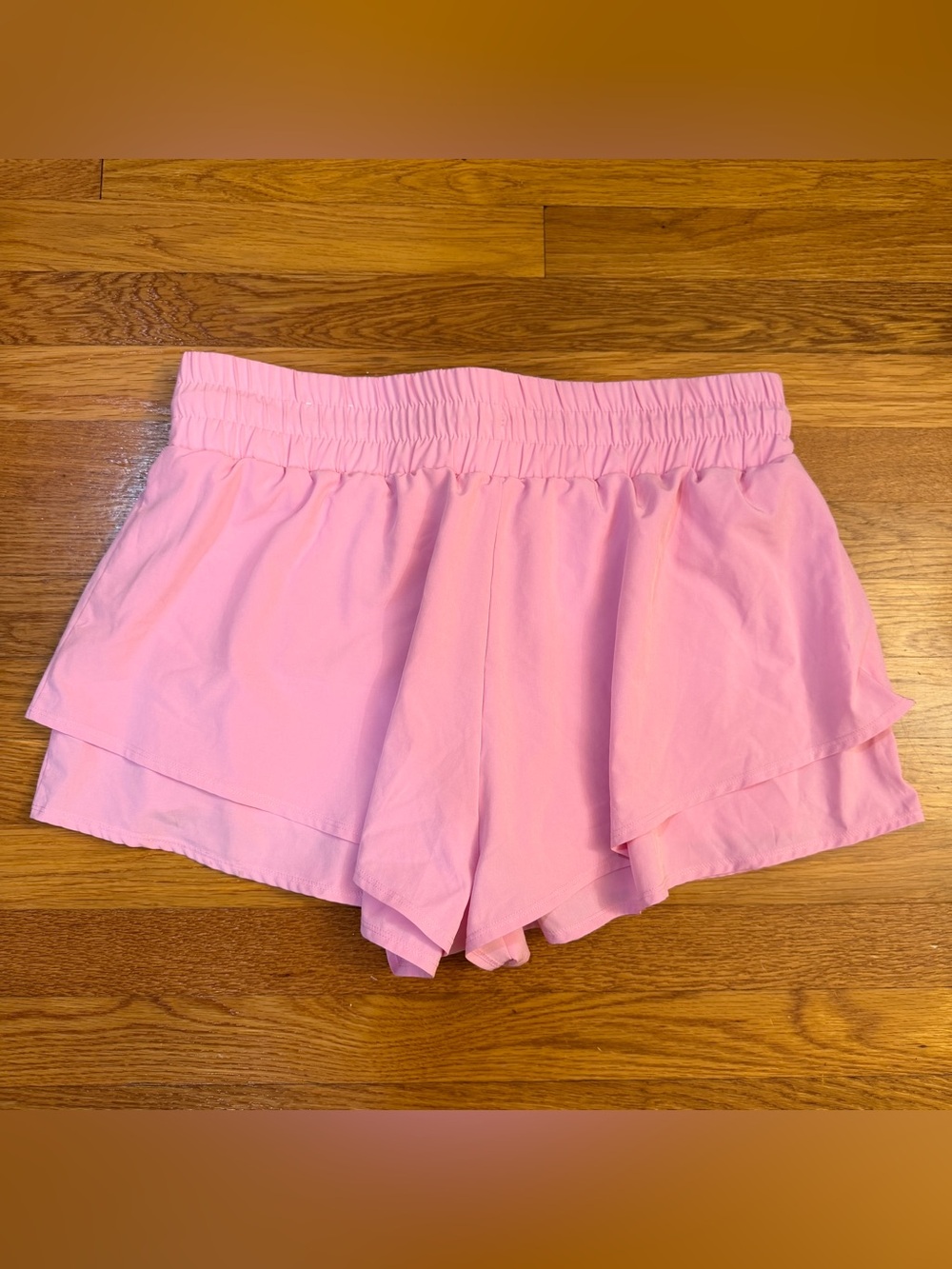 JoyLab High Rise Flowy Double Layer Shorts in Pink - Size Large Drawcord NWOT - Picture 6 of 7